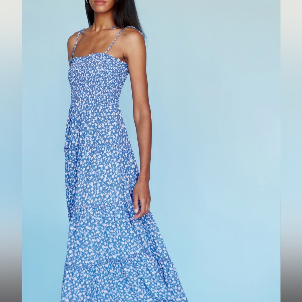 Reformation Nira Dress Blue Medium